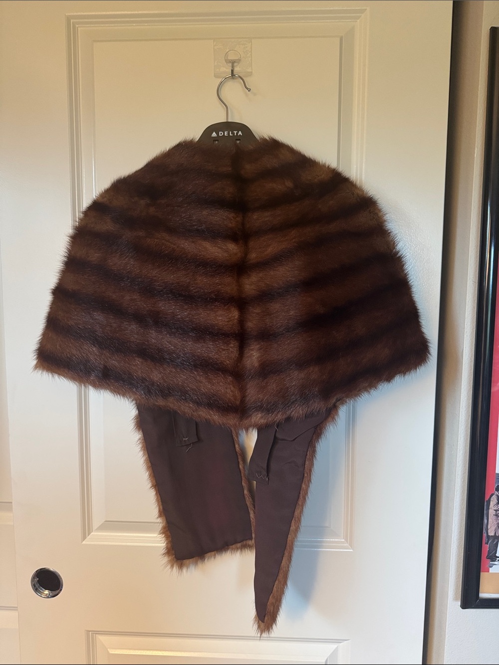 Vintage 50s 60s Mink Fur Shawl Wrap Topper Shrug - Picture 6 of 9